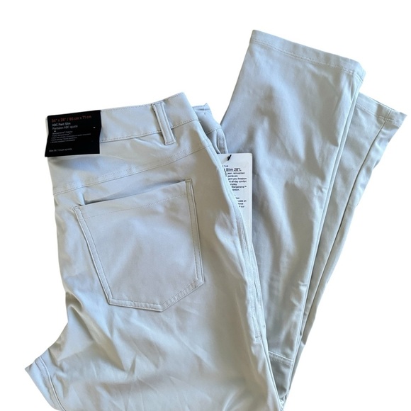 Lululemon Men’s ABC Pant Slim Fit Warpstreme 34X28 Silverstone Four Way Stretch - Picture 5 of 12
